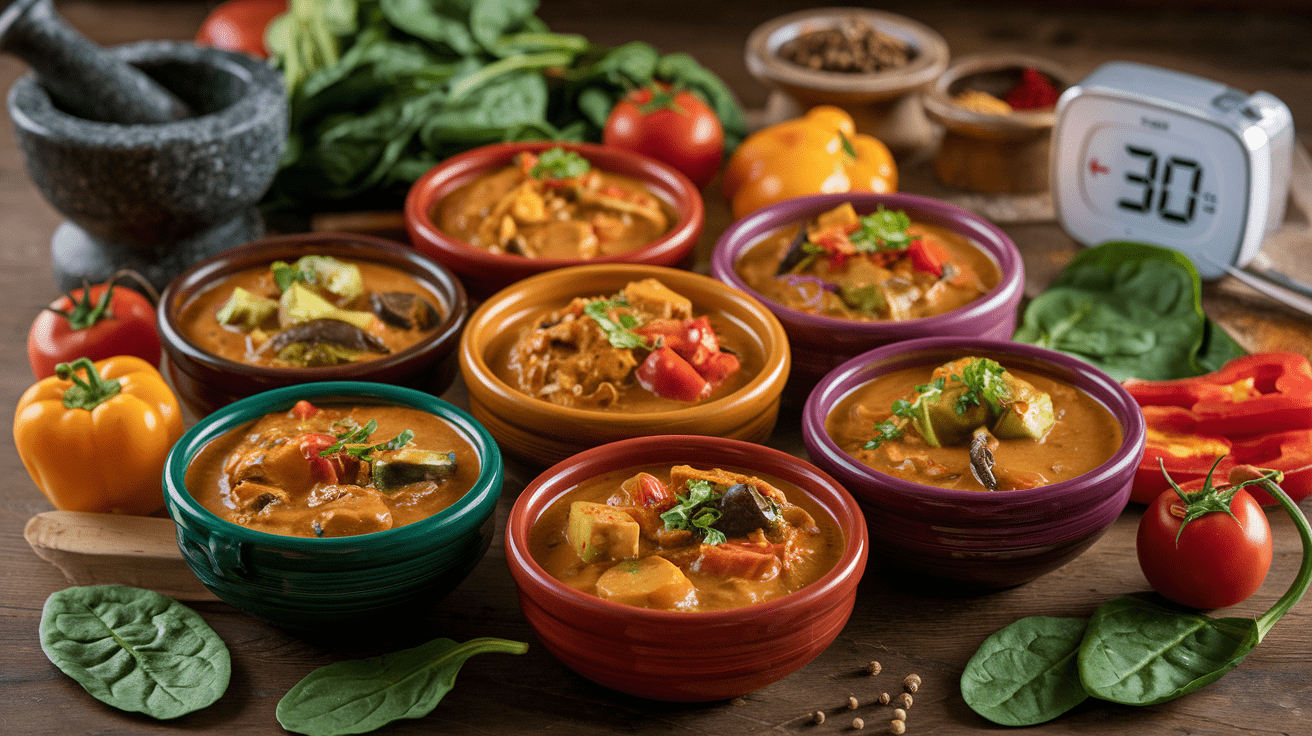 Speedy Vegetable Curries