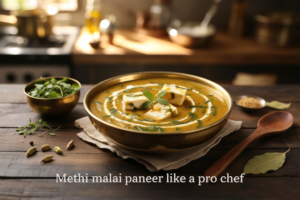 How to Make Methi Malai Paneer Like a Pro Chef.